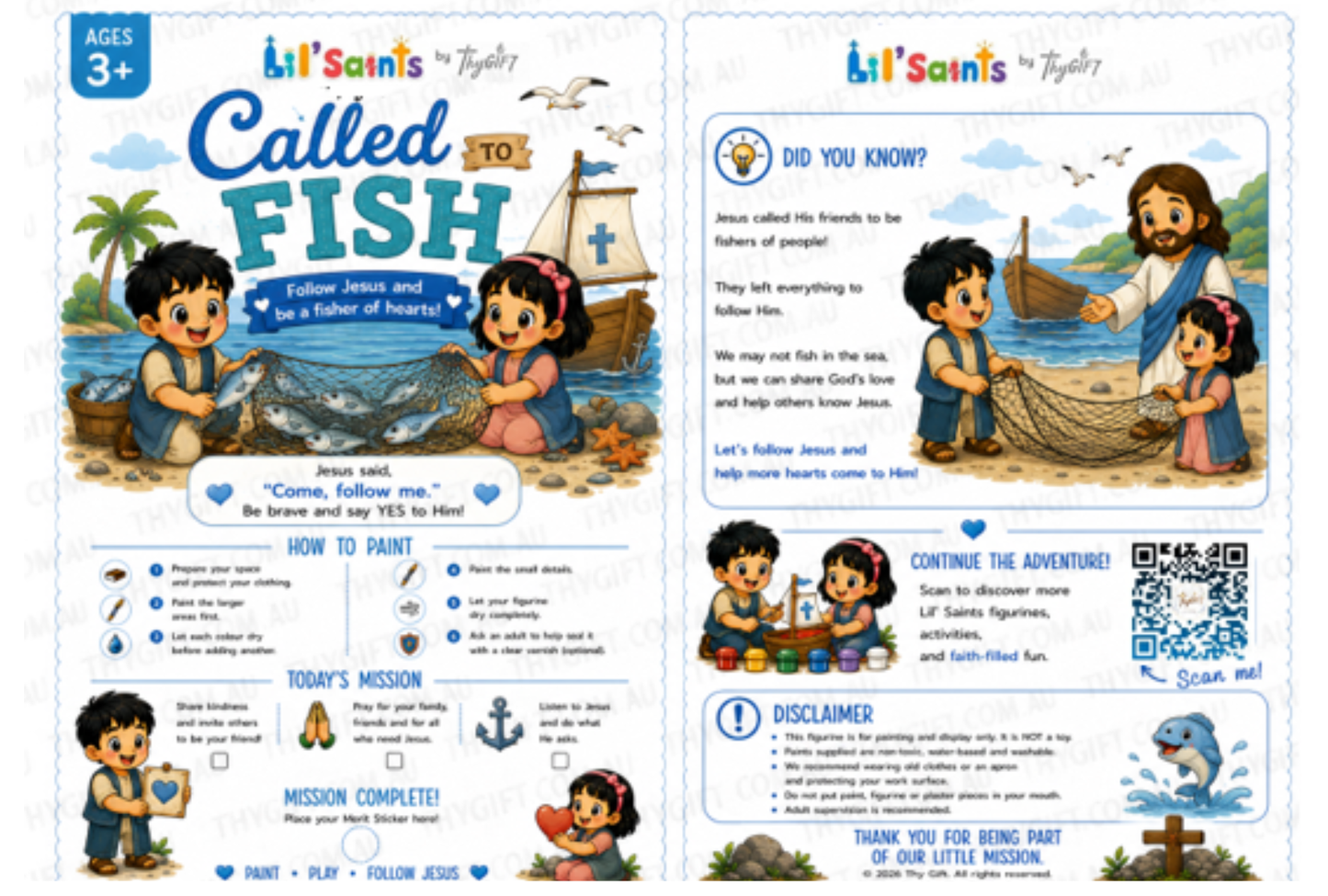 Called to Fish Plaster Figurine | Lil’ Saints by Thy Gift
