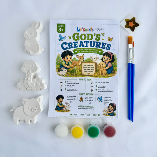 God’s Creatures Plaster Figurine Kit | Lil’ Saints by Thy Gift