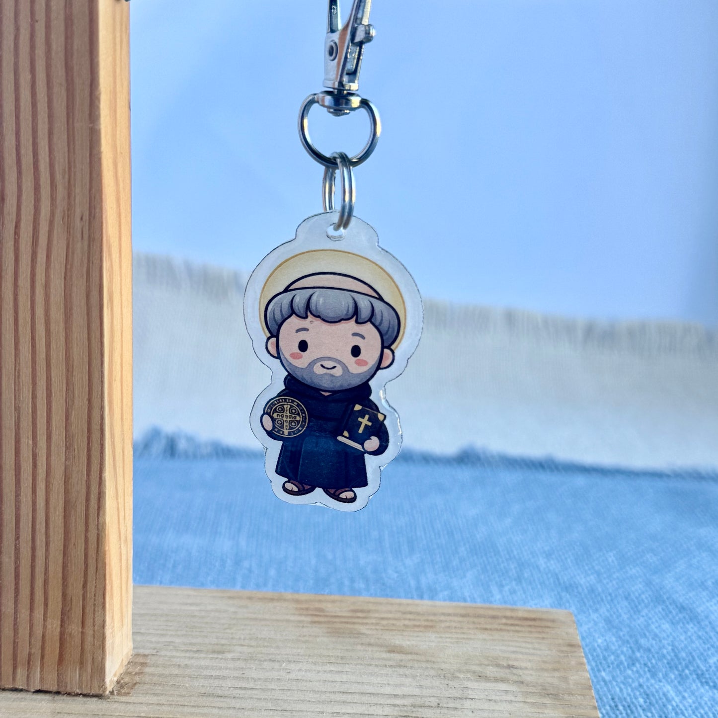Saint Benedict Lil’ Saints Keychain | Thy Gift