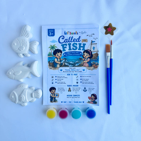 Called to Fish Plaster Figurine | Lil’ Saints by Thy Gift
