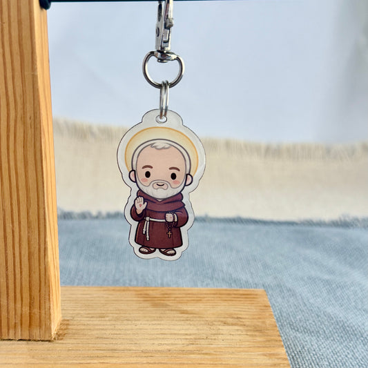Saint Padre Pio Lil’ Saints Keychain | Thy Gift
