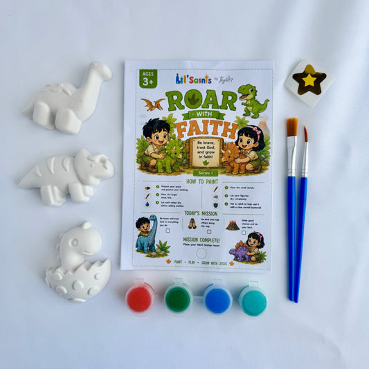 Roar with Faith Plaster Figurine Kit | Lil’ Saints by Thy Gift
